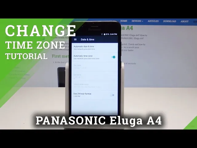 Video thumbnail for DATE & TIME in PANASONIC Eluga A4 - Time Zone Set Up