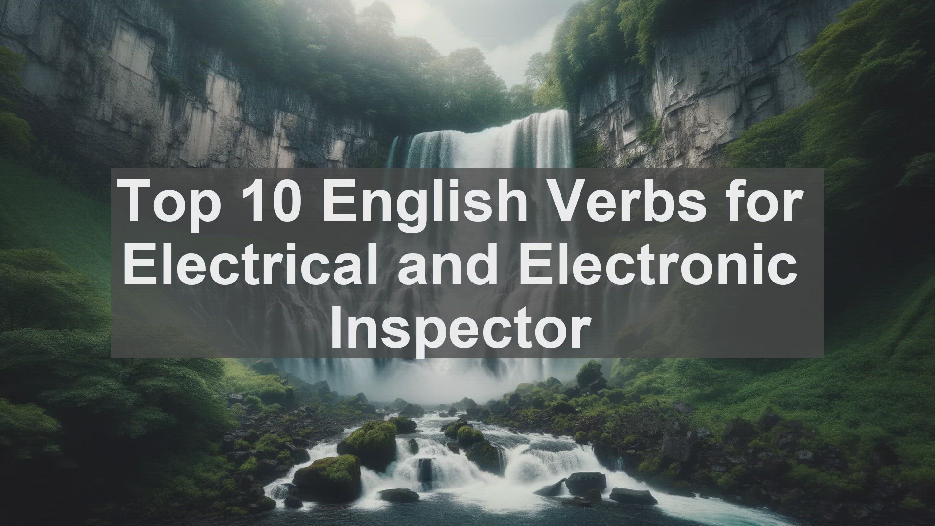 'Video thumbnail for Top 10 English Verbs for Electrical and Electronic Inspector'
