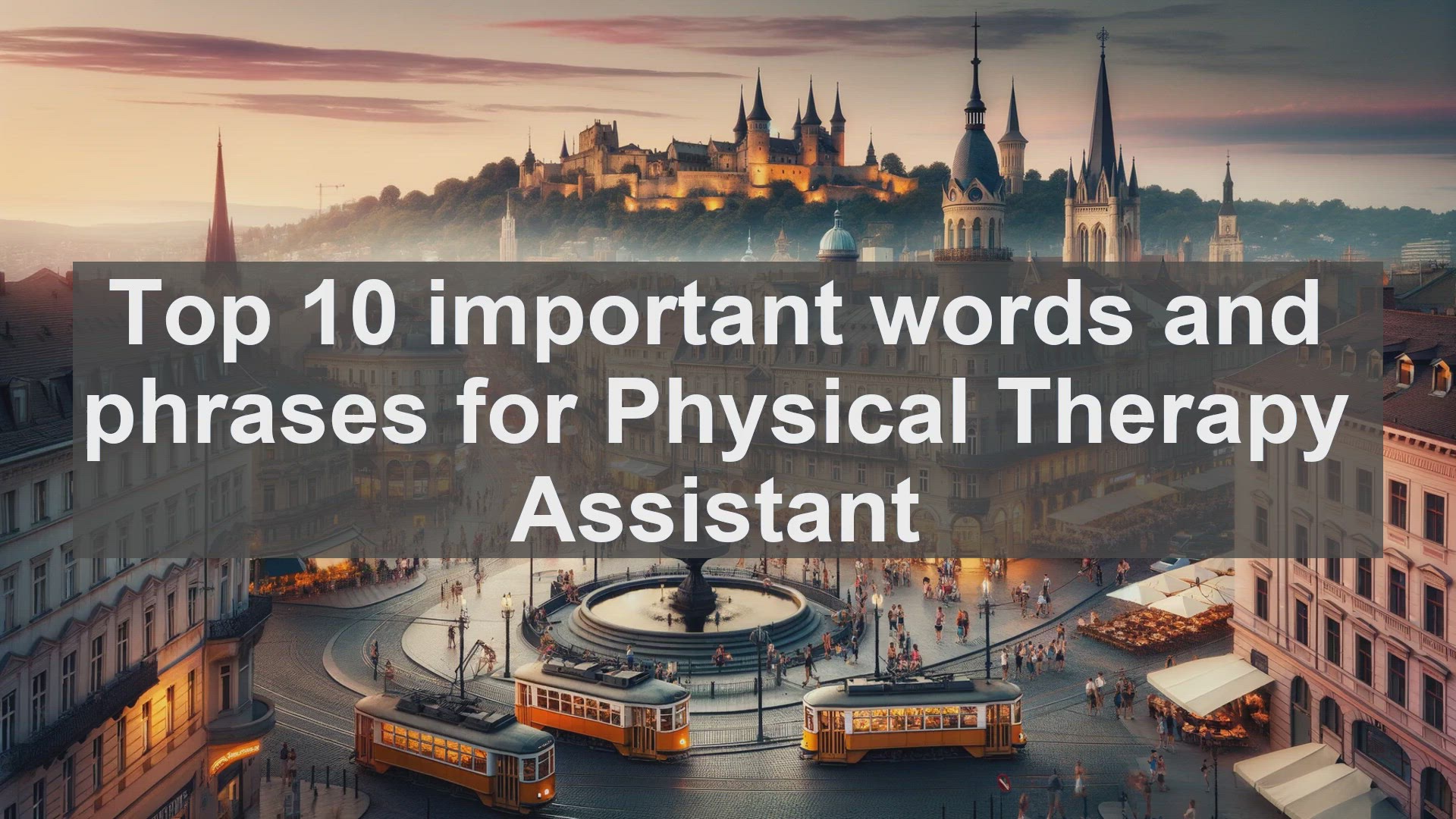 'Video thumbnail for Top 10 important words and phrases for Physical Therapy Assistant'
