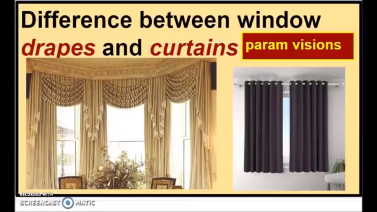 'Video thumbnail for What is window drapes and curtains/Difference between window drapes and curtains'