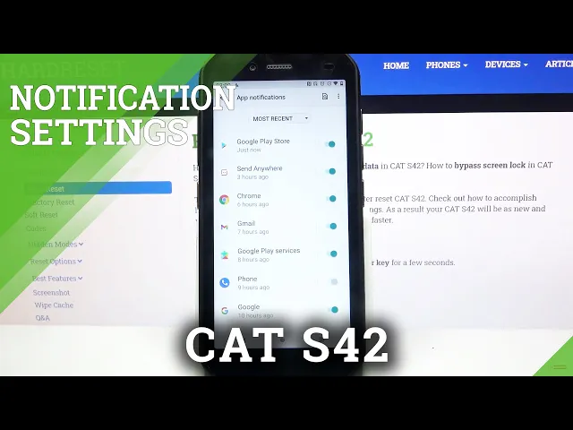 Video thumbnail for How to Turn On/Off Notifications from Chosen Applications in Cat S42 - Block App Notifications