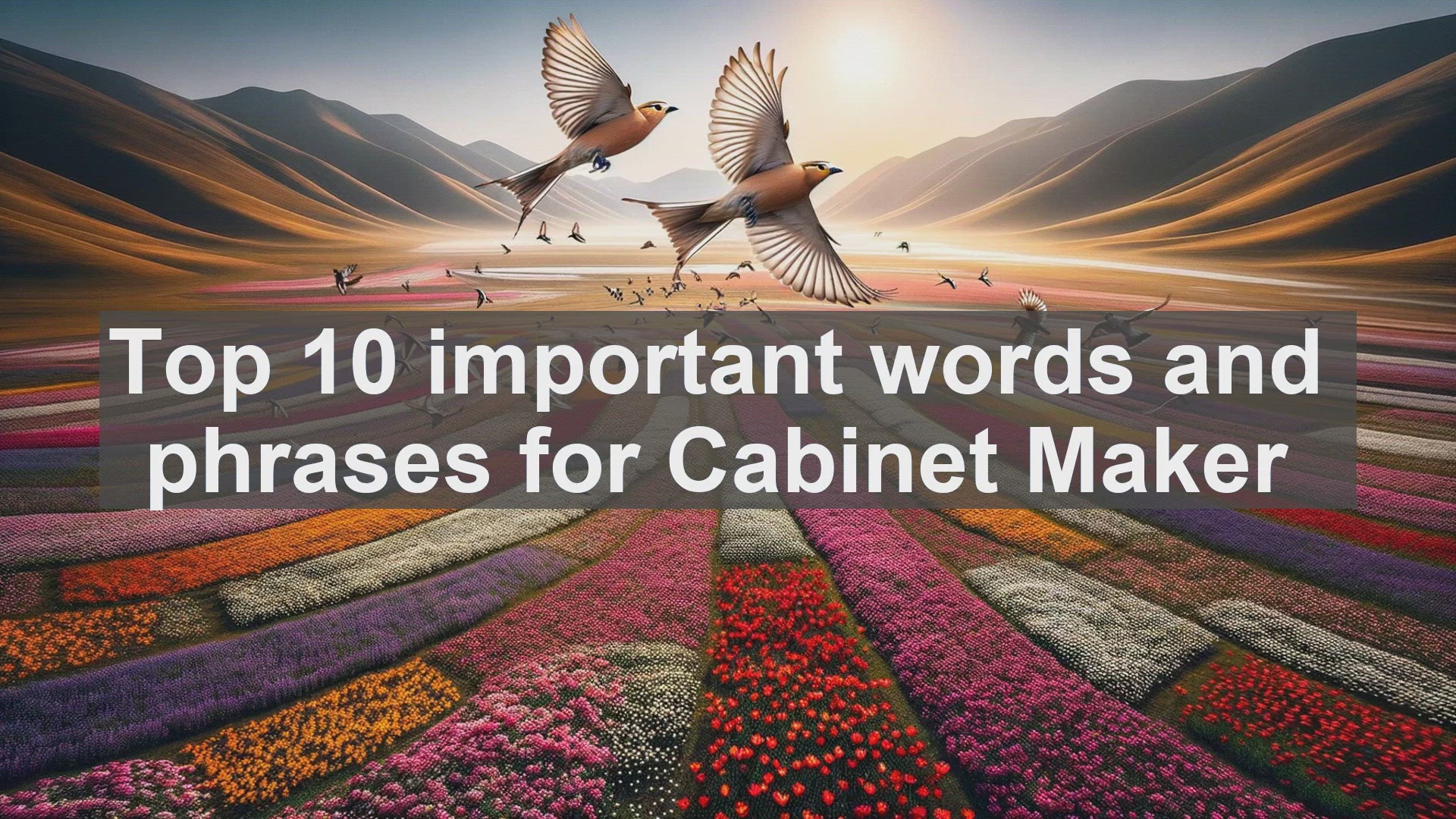'Video thumbnail for Top 10 important words and phrases for Cabinet Maker'
