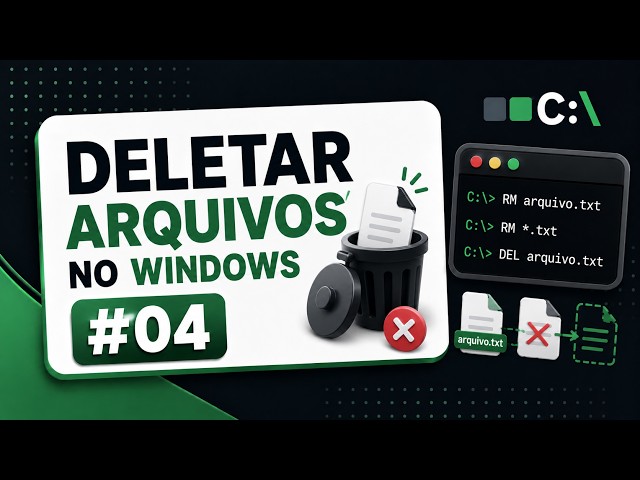 Video thumbnail for Como Deletar Arquivos no Windows pelo Terminal #04 — RM, DEL e Remove-Item
