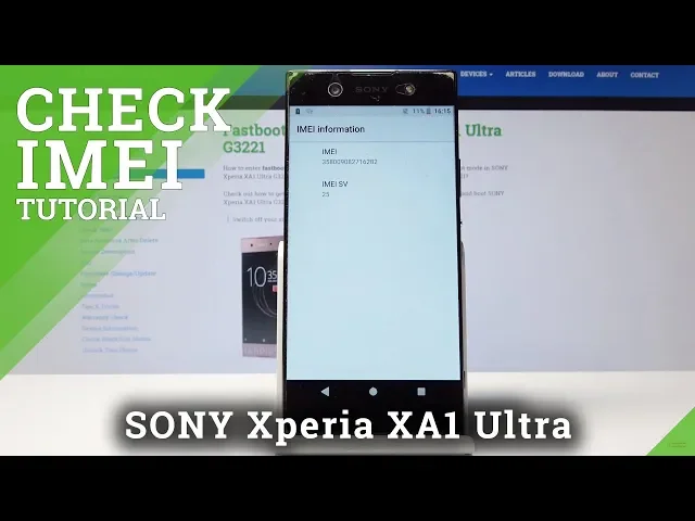 Video thumbnail for How to Find IMEI Number in Sony Xperia XA1 Ultra - Locate Serial Number
