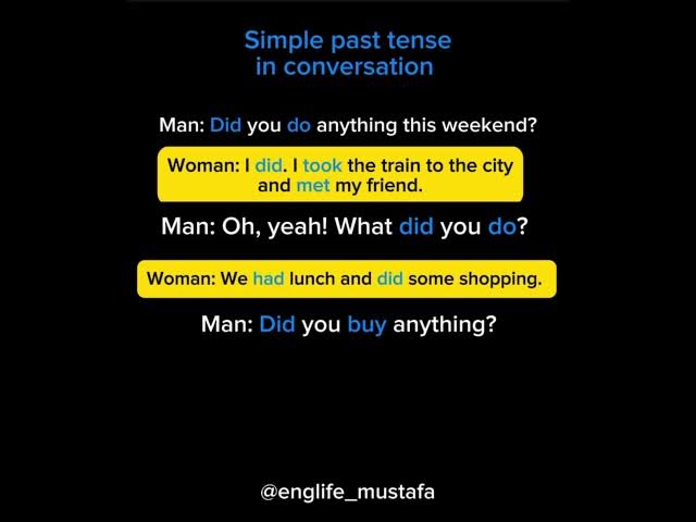 Video thumbnail for Simple past practice conversation #pasttenses #grammar #إنجليزى_من_الصفر #englishspeaking #انجليزي