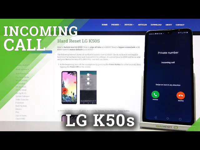 Video thumbnail for LG K50s Incoming Call