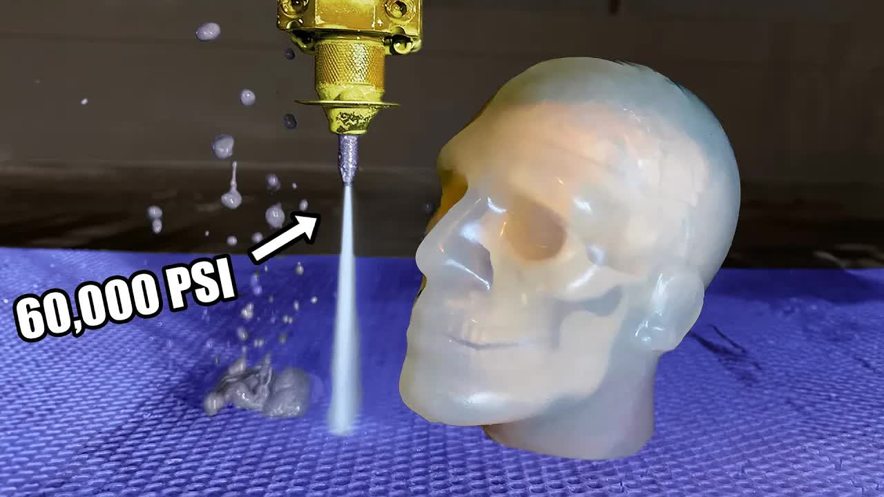 Video thumbnail for Clear Ballistics: Water Jet Injection Wounds on Ballistic Dummy Head - Science Experiment