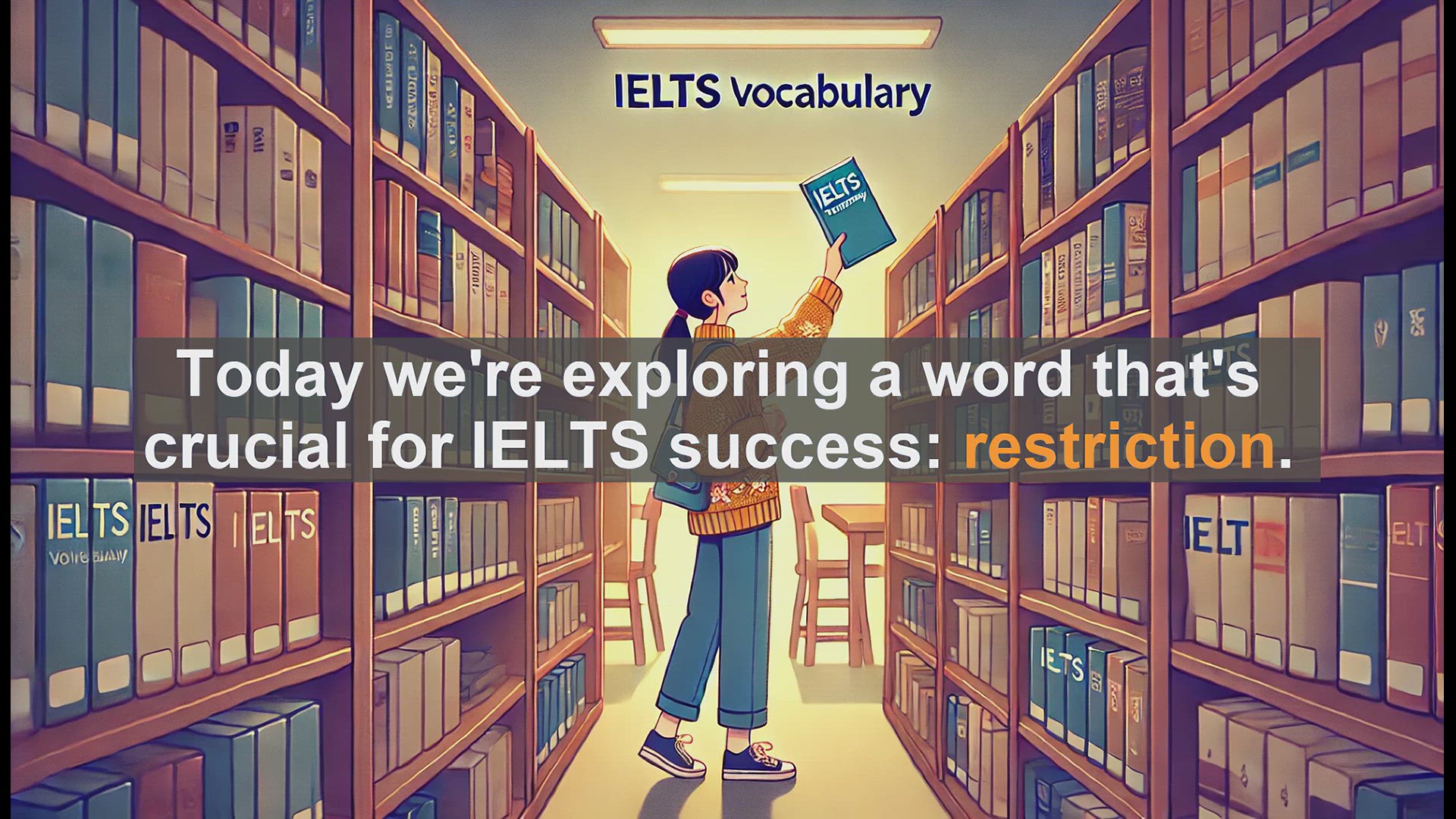 'Video thumbnail for 2500 Must Know IELTS 6.5 Vocabulary - IELTS Vocabulary: Understanding and Using 'Restriction''