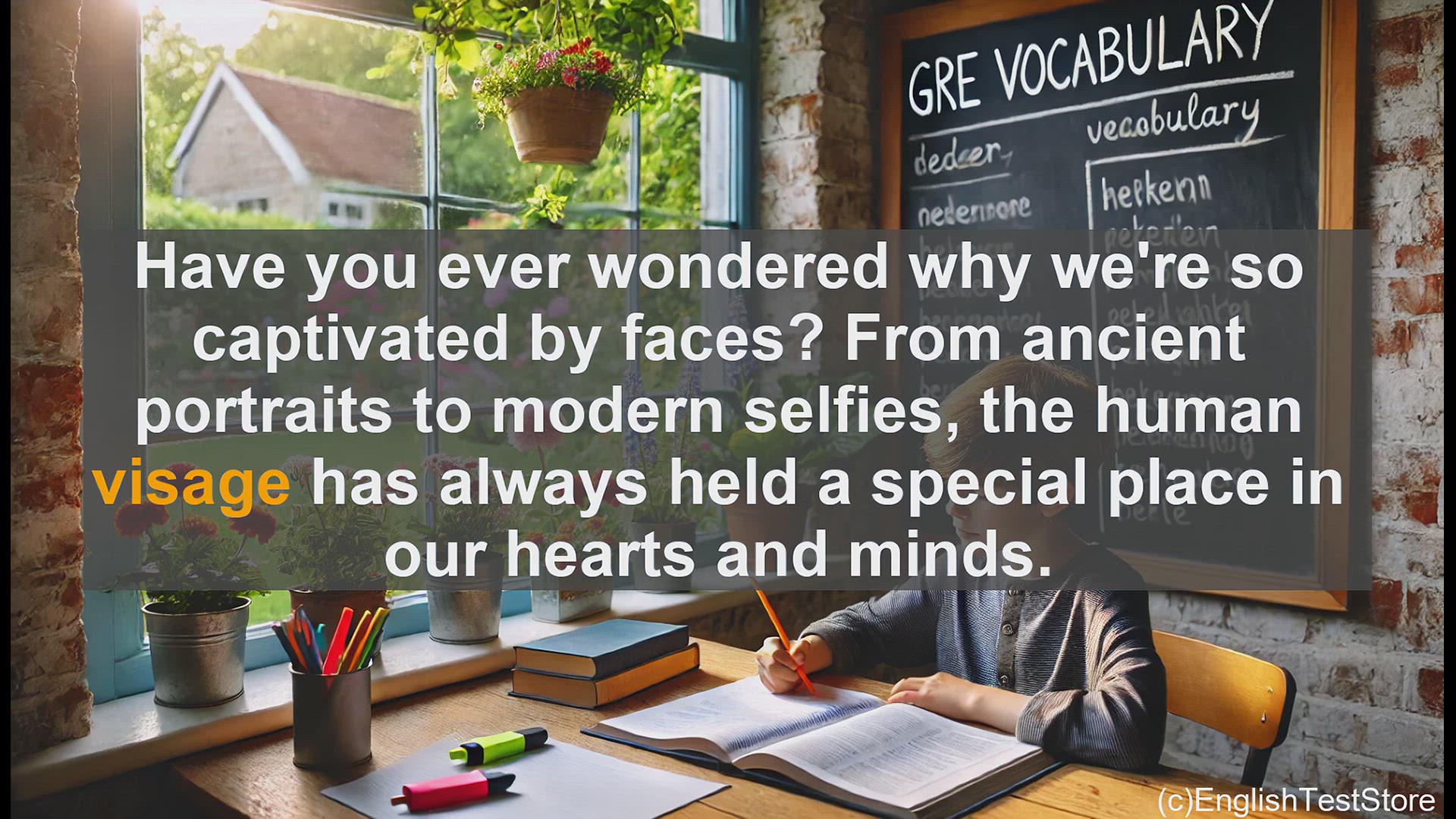'Video thumbnail for GRE Vocabulary Lesson: The Captivating Visage - Exploring the Power of Faces'