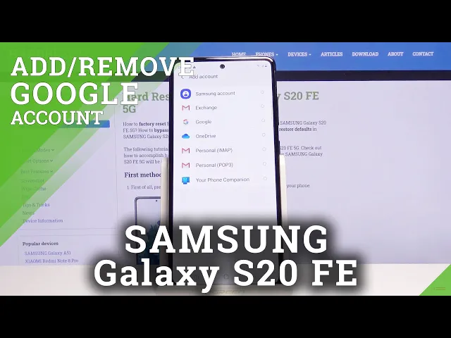 Video thumbnail for How to Add and Remove Google Account in SAMSUNG Galaxy S20 FE 5G – Manage Google Account