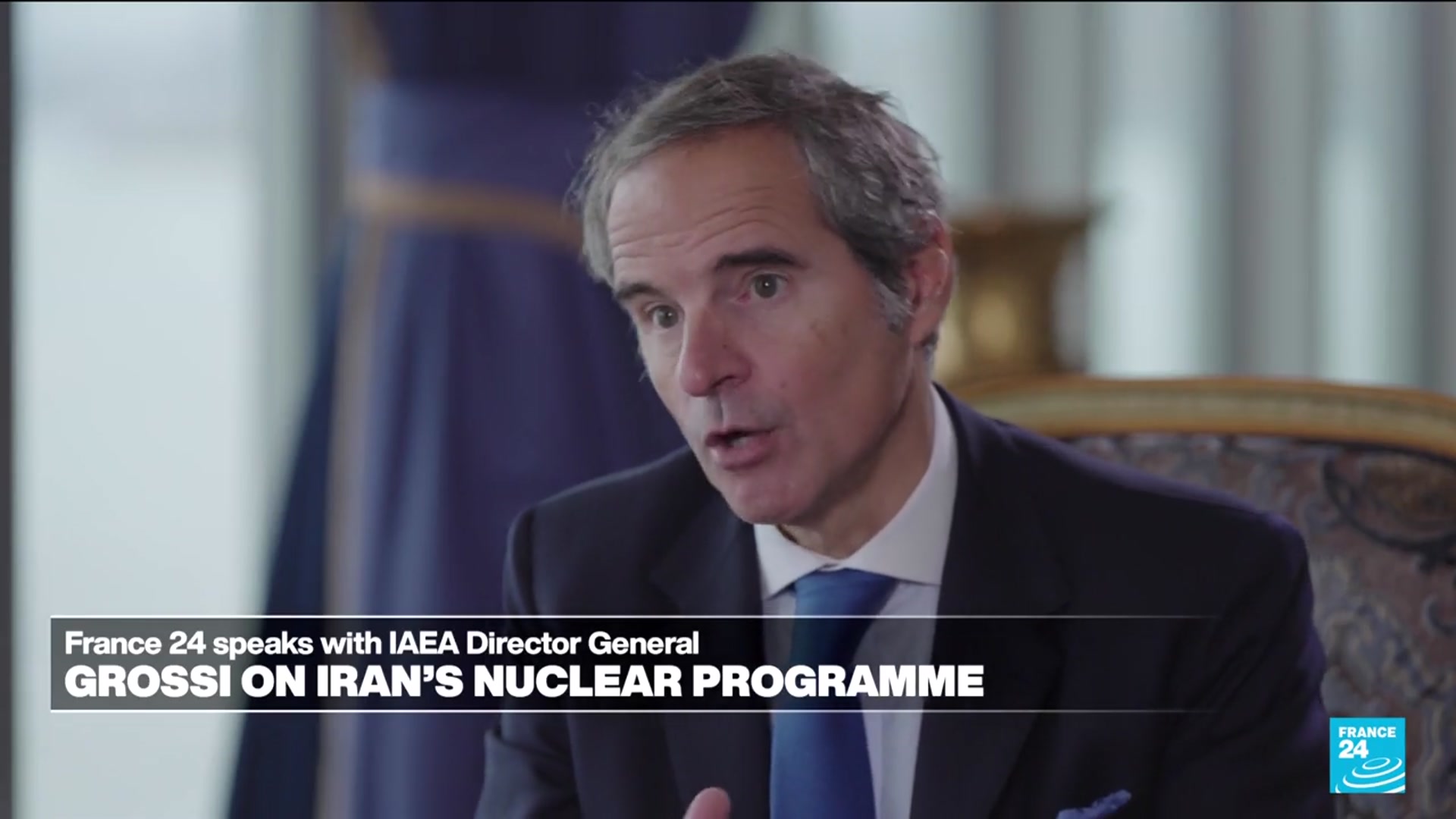 'Video thumbnail for IAEA's Director General Grossi speaks on FRANCE 24'