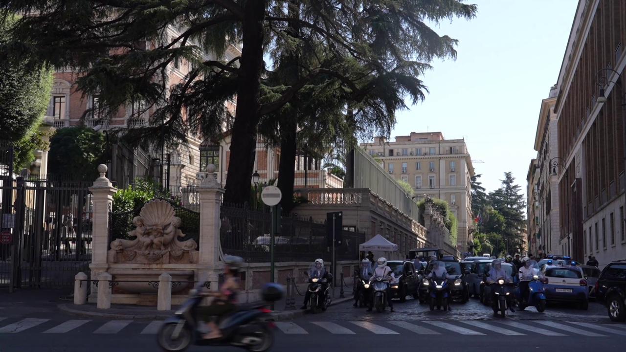 Video thumbnail for Italy: Israel, Lebanon hold new round of talks in Rome.