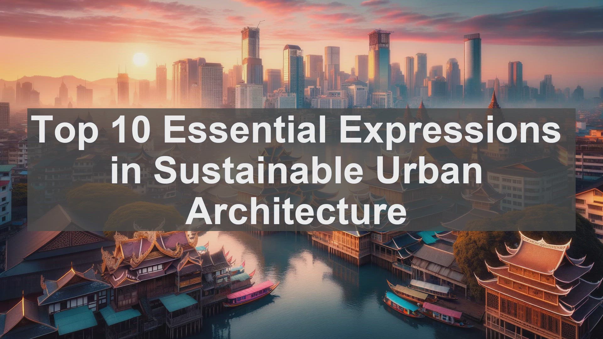 'Video thumbnail for Top 10 Essential Expressions in Sustainable Urban Architecture'