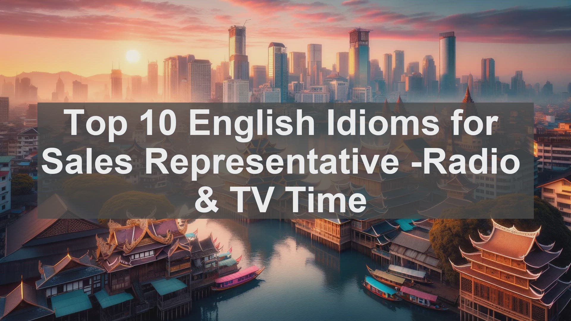 'Video thumbnail for Top 10 English Idioms for Sales Representative Radio  TV Time'