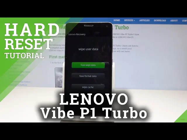 Video thumbnail for How to Hard Reset LENOVO Vibe P1 Turbo - Wipe Data / Screen Lock Removal
