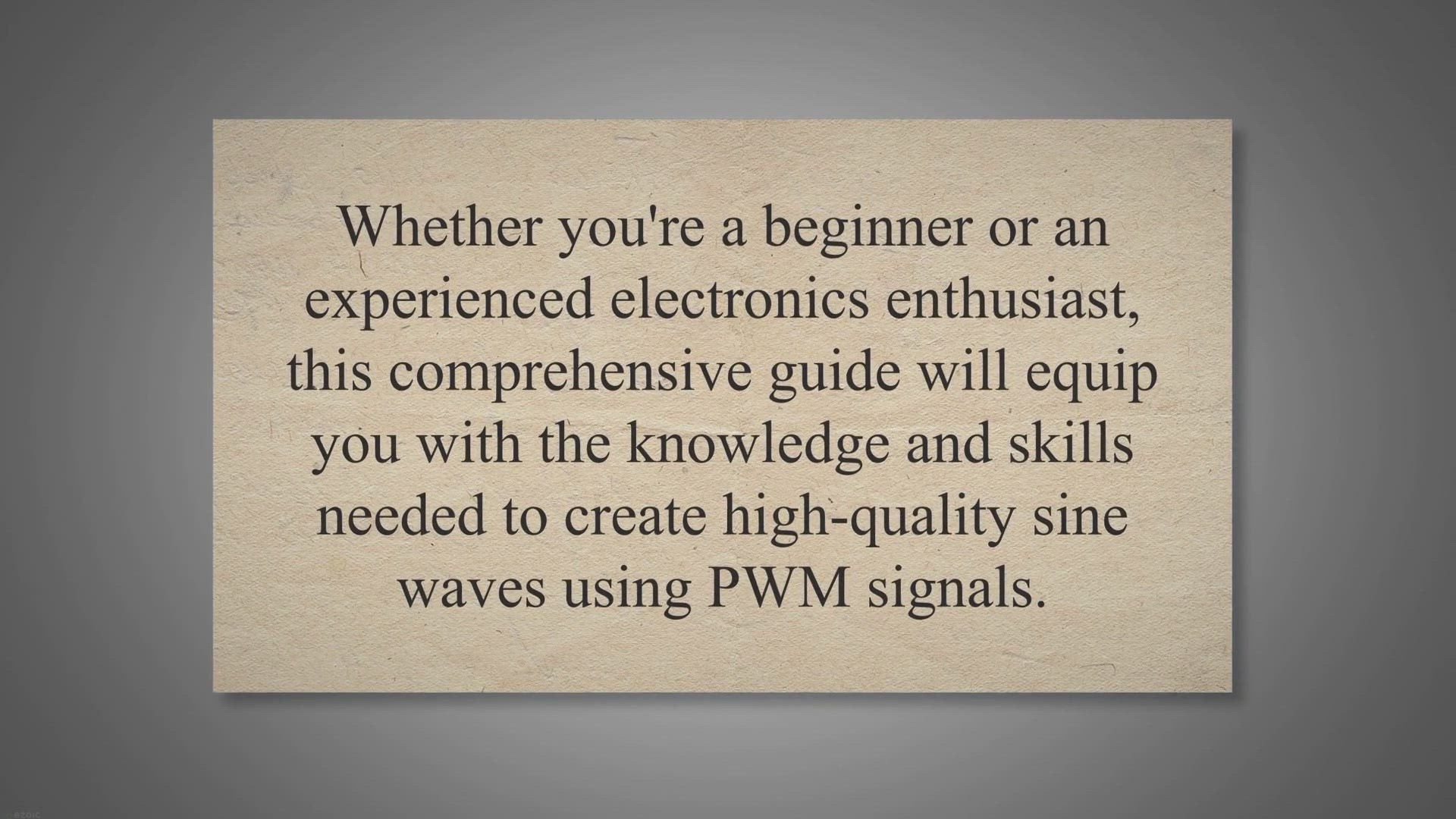 Video thumbnail for Mastering the Art of Sine Wave Generation with PWM Signal: A Comprehensive Guide