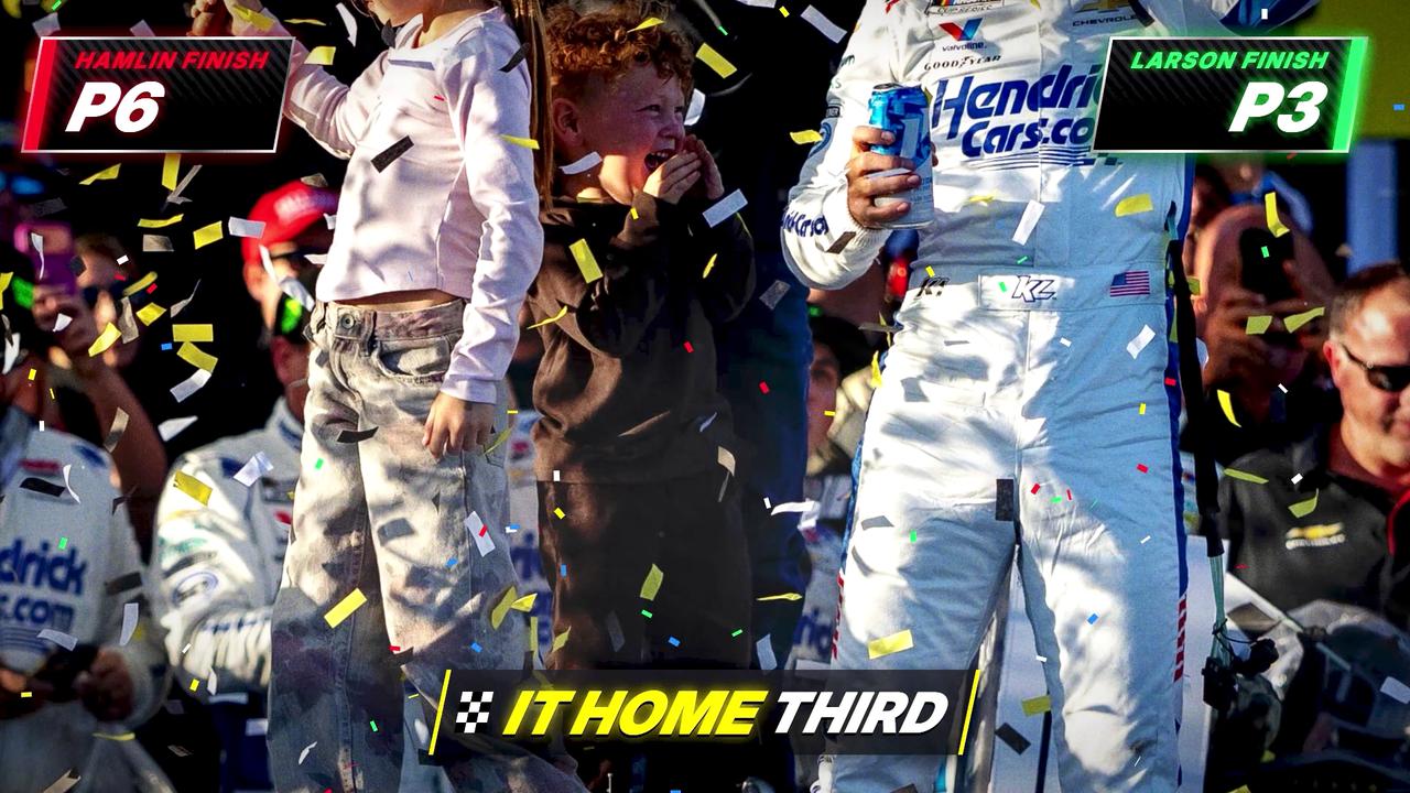 Video thumbnail for Kyle Larson responds to Denny Hamlin’s Championship Heartbreak!