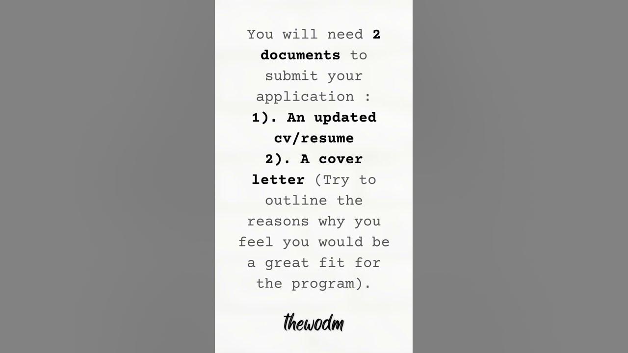 'Video thumbnail for What documents need to submit as part of Google Apprenticeship application? || thewodm'
