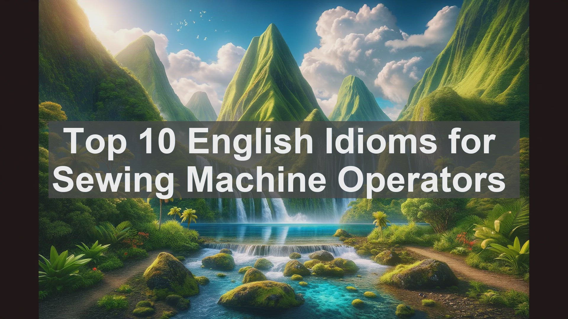 'Video thumbnail for Top 10 English Idioms for Sewing Machine Operators'