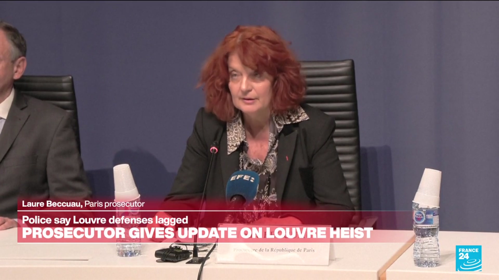 'Video thumbnail for Replay: watch the Paris prosecutor's update on the Louvre heist investigation'