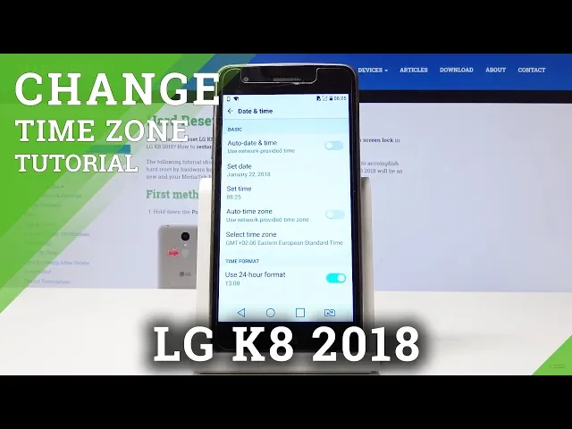 Video thumbnail for Time Settings in LG K8 2018 - Date & Time