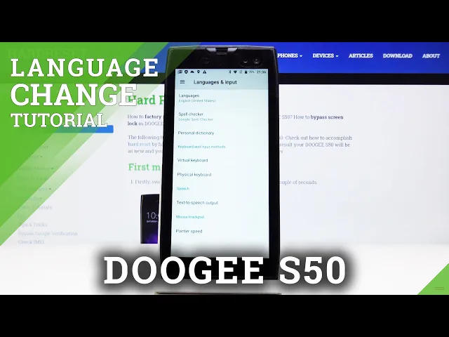 Video thumbnail for How to Update Language in DOOGEE S50 – Language Settings