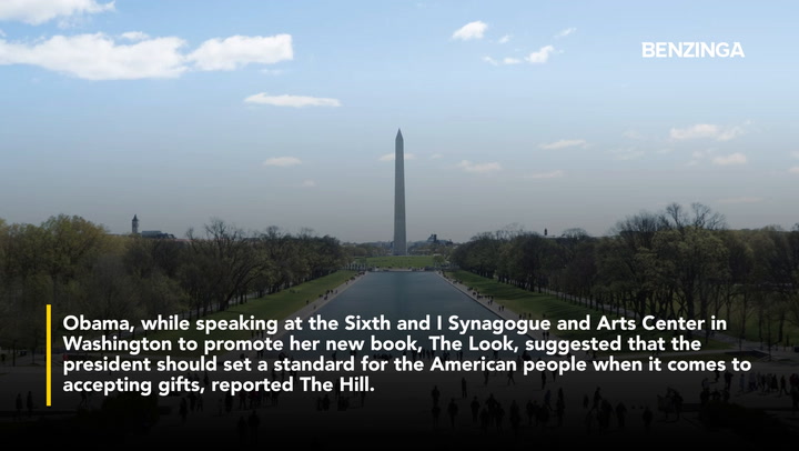 Video thumbnail for Michelle Obama Says Presidents Must Uphold 'A Standard' On Gifts, Not Allow Wealthy Donors 'Different Level' Of Access