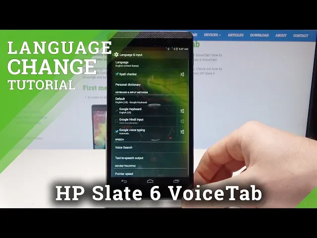 Video thumbnail for How to Change Language in HP Slate 6 VoiceTab - List of Languages