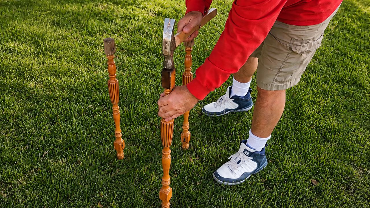 Video thumbnail for He Stick 3 Table Legs Into His Lawn (This Is Genius)