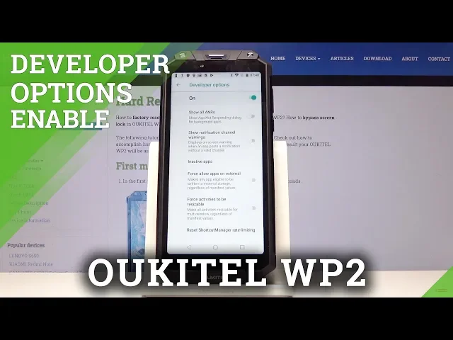 Video thumbnail for How to Unlock Developer Options on OUKITEL WP2 -  OEM Unlock / USB Debugging