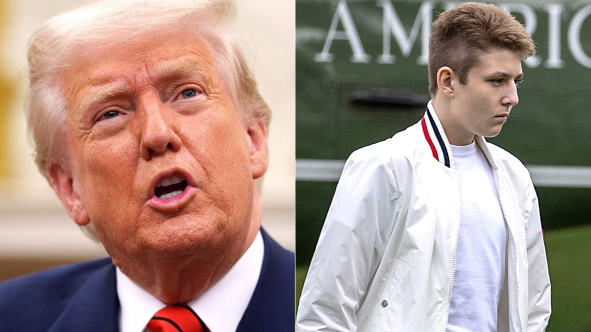 Video thumbnail for Trump's Bizarre Comments On Barron's Height Are Raising Eyebrows