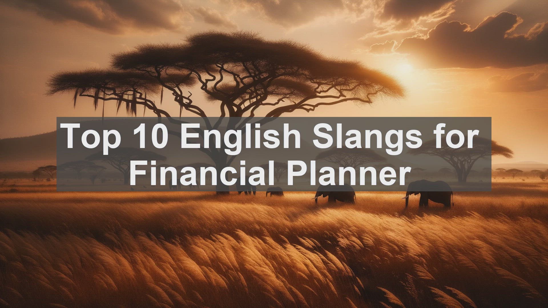 'Video thumbnail for Top 10 English Slangs for Financial Planner'