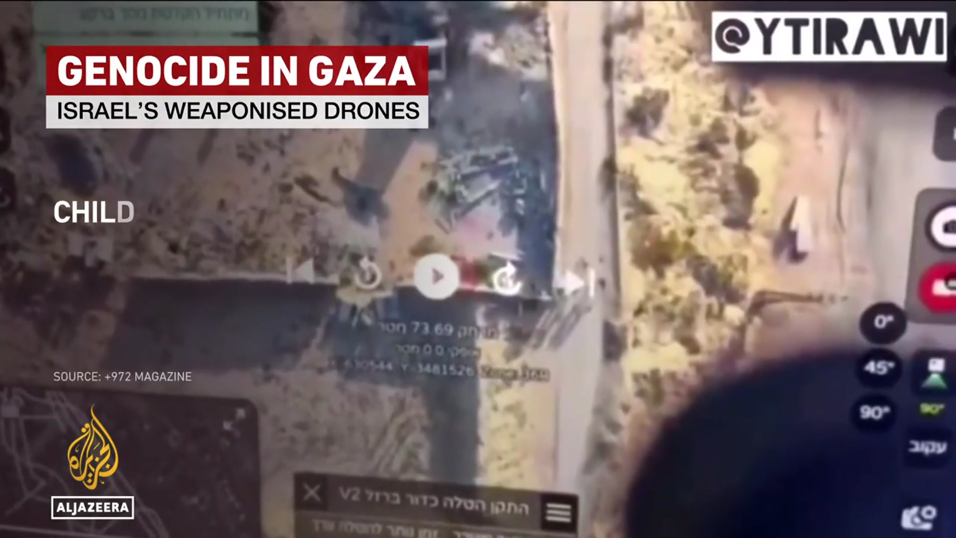 'Video thumbnail for ‘Video game killing’: Israel weaponises drones to target Gaza civilians, report says'