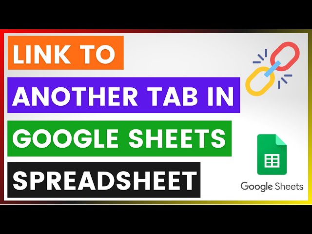 Video thumbnail for How To Link To Another Tab In Google Sheets Spreadsheet? [in 2025]
