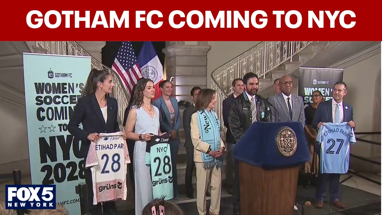 Video thumbnail for FULL: Gotham FC to move to Queens in 2028; Mamdani, Hochul join announcement