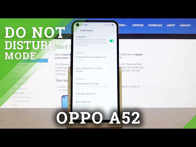 Video thumbnail for How to Enter DND Mode in OPPO A52 – Do Not Disturb
