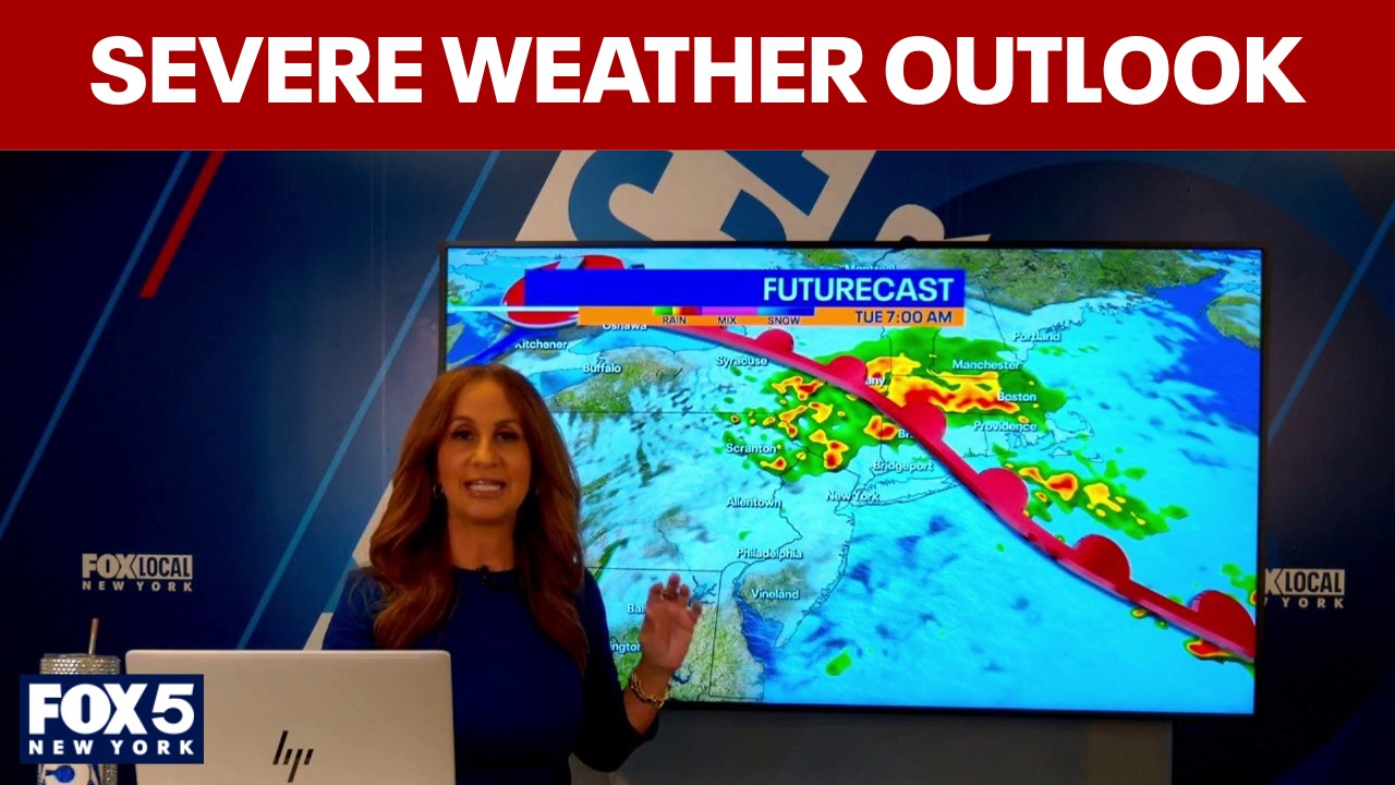 Video thumbnail for NYC weather timeline, multi-day severe weather risk this week | Details