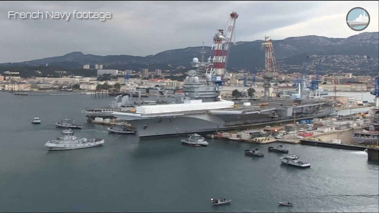 'Video thumbnail for French Navy Aircraft Carrier Charles de Gaulle Mid-life Refit'