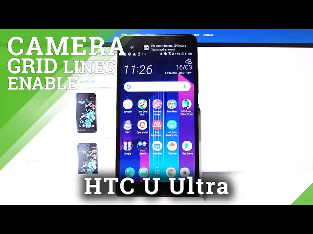 Video thumbnail for HTC U Ultra – Open Camera Settings to Activate Grid Lines Option