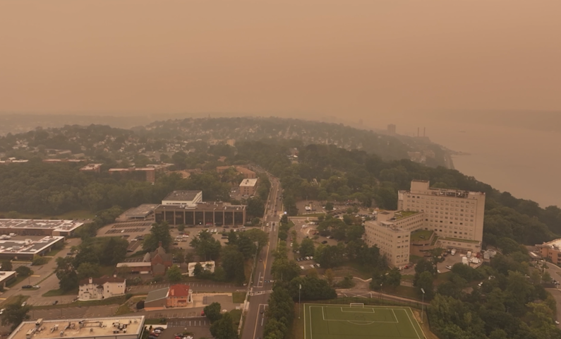 Video thumbnail for Smoke from Canadian wildfires and hot temperatures create unhealthy air across region