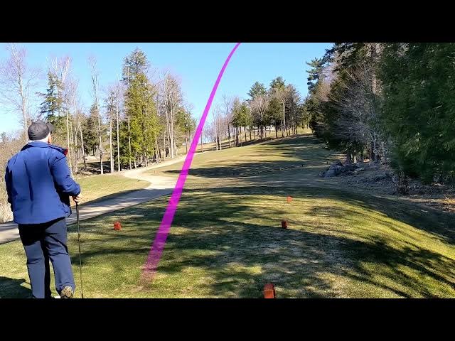 Video thumbnail for Shot Tracer at Loudon Country Club NH Tim Carter 1st Round of 2023