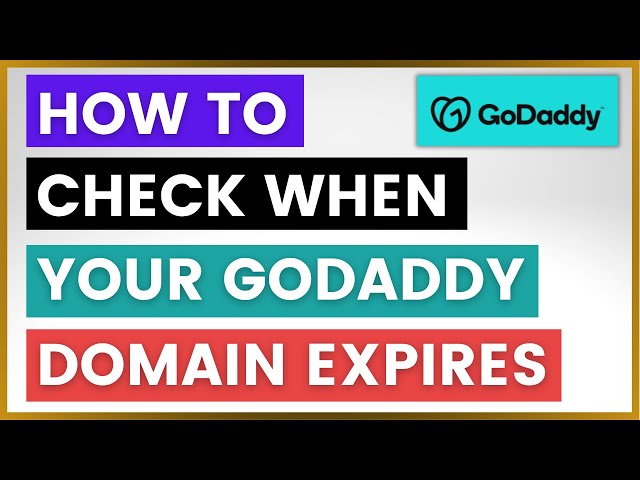 Video thumbnail for How To Check When Your GoDaddy Domain Expires? [in 2025]