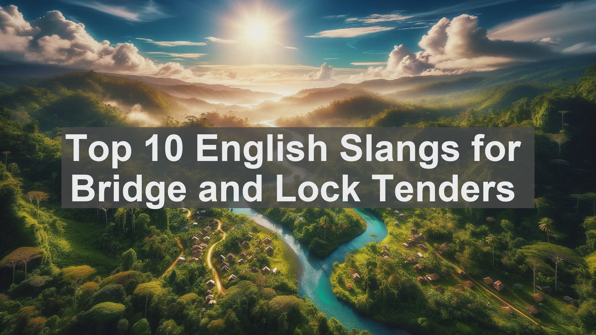 'Video thumbnail for Top 10 English Slangs for Bridge and Lock Tenders'
