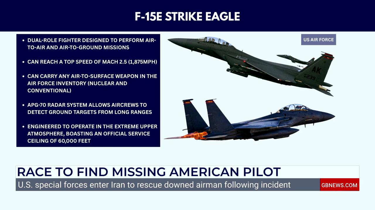 Video thumbnail for Ex-British Army chief issues spine-tingling warning after 'potentially tragic' case of missing US pilot