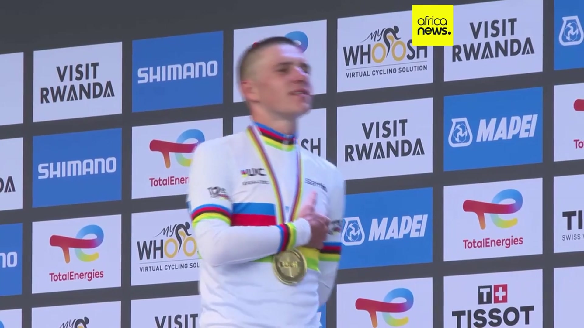 'Video thumbnail for Cycling world unites in Kigali as Remco Evenepoel and Marlen Reusser shine in time trials'