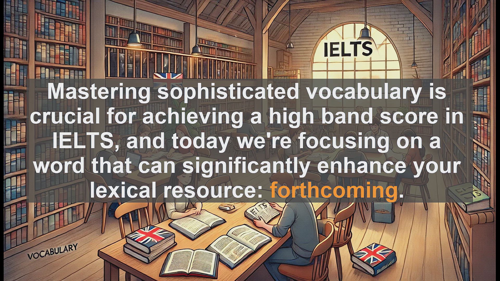 'Video thumbnail for 5000 Must Know IELTS 8.0 Vocabulary - IELTS Vocabulary: Mastering the Word 'Forthcoming''