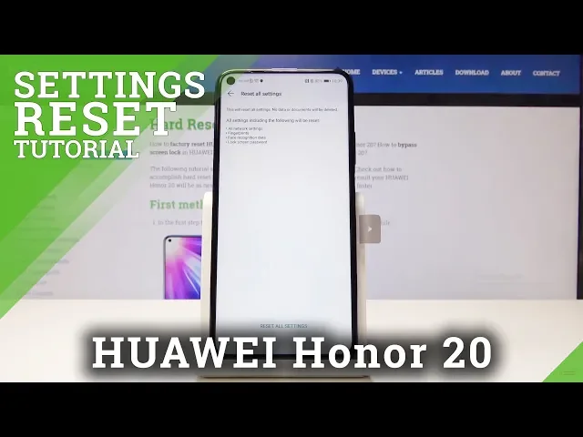 Video thumbnail for How to Reset Settings in HUAWEI Honor 20 - Restore Default Settings