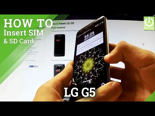 Video thumbnail for How to insert SIM card and Micro SD card in LG G5 - Install SD & SIM Card