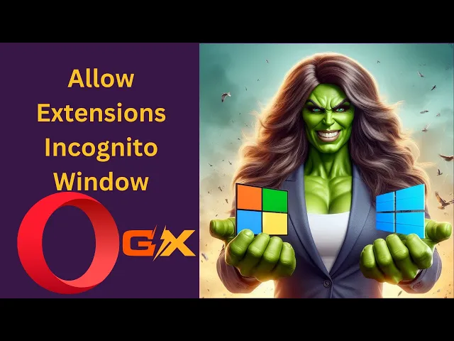 'Video thumbnail for How to Allow Extensions in Private (Incognito) Windows in Opera GX on Windows 11 or 10?'