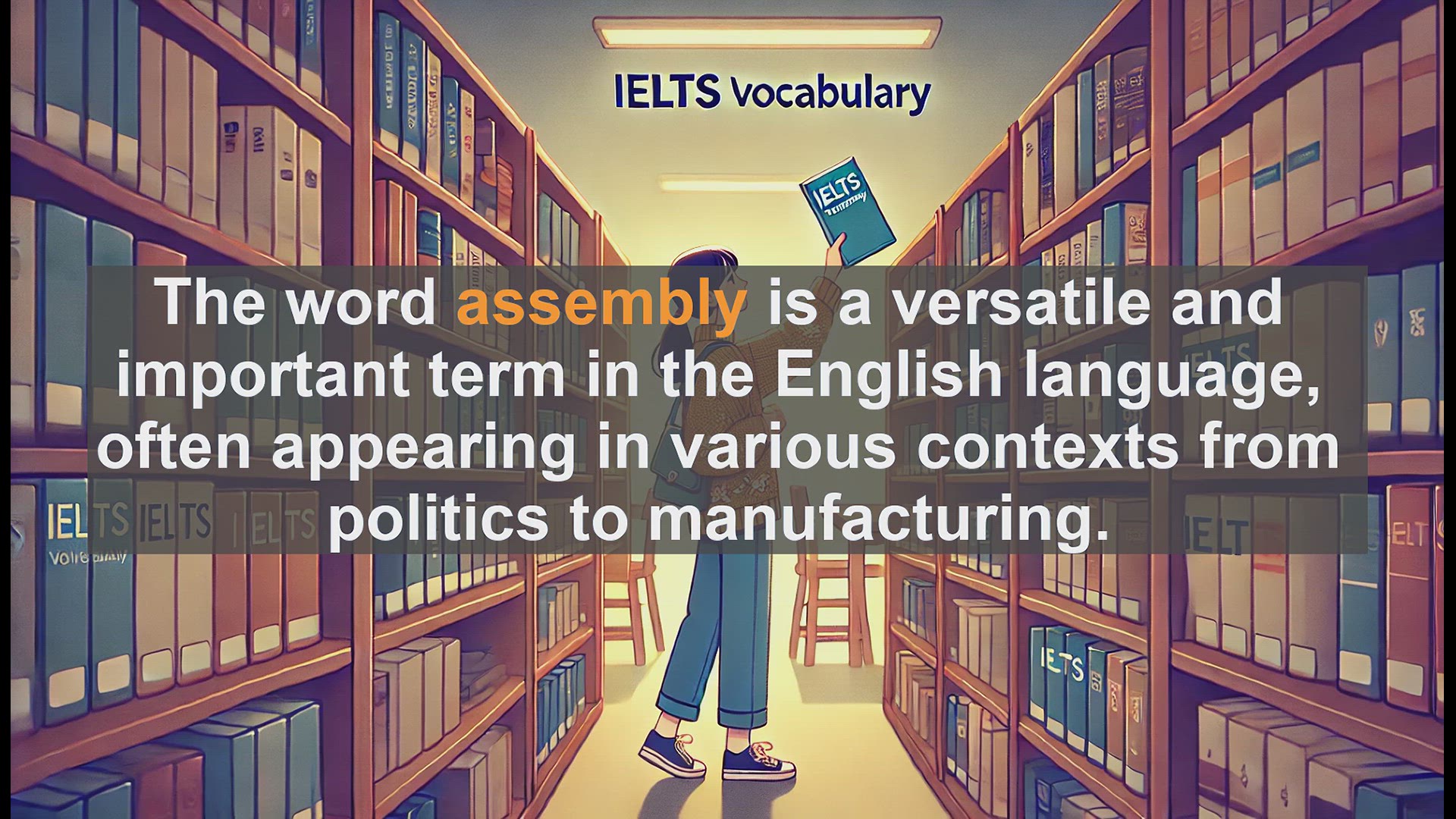'Video thumbnail for 2500 Must Know IELTS 6.5 Vocabulary - Understanding 'Assembly': Boost Your IELTS Score'